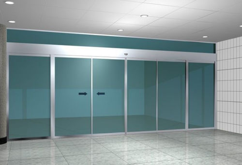 Puerta corredera - Shen Zhen Hui Trade Industry Co., Ltd. - para exteriores / para supermercado / para comercio