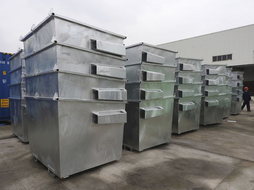 Contenedor de residuos de acero - Hero Equipment (Yangzhou) Co., Ltd. - de residuos industriales / abierto / descarga trasera