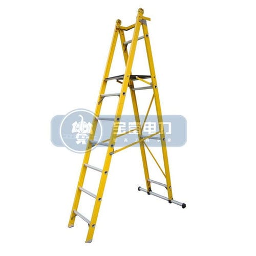 Escalera de PRFV - R LFP-D series - Suzhou Baofu Electrical&Safety Equipments Co., Ltd. - plegable / de plataforma