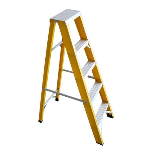 Escalera de tijera fija - RLFP-S series - Suzhou Baofu Electrical&Safety Equipments Co., Ltd. - de fibra de vidrio