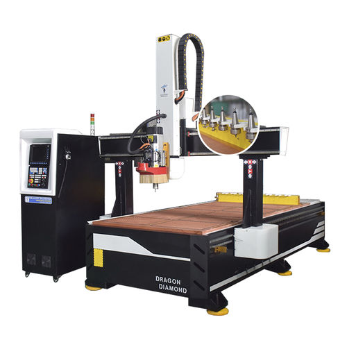 Recortadora CNC - Lz-1325ATC - Guangzhou Dragon Diamond Technology Co., Ltd. - 3 ejes / de leña / para compuestos
