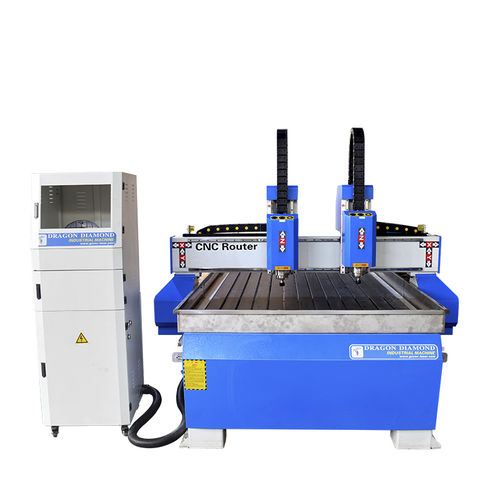 Recortadora CNC - Lz-1325-2H - Guangzhou Dragon Diamond Technology Co., Ltd. - 3 ejes / doble cabezal / de metal