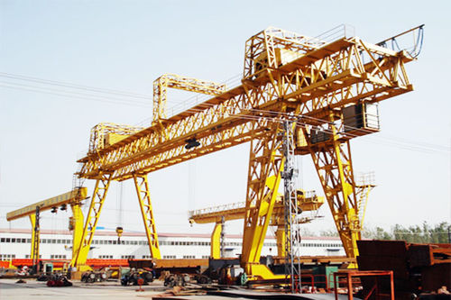 Pórtico para obra de elementos prefabricados - Henan Kuangshan Crane Co., Ltd. - de soldadura / de acero