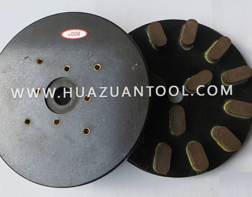 Muela de tratamiento de superficie - Fujian Quanzhou Huazuan Diamond Tools Co., Ltd. - cilíndrica / de diamante con ligante resina / para hormigón