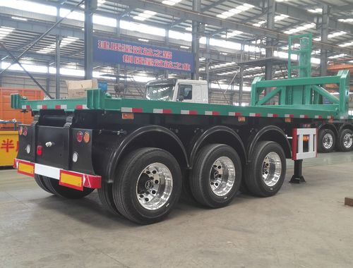 Semirremolque para contenedores - Shandong Liangshan Huayu Group Auto Manufactory Co., Ltd. - volquete / plataforma / de 3 ejes