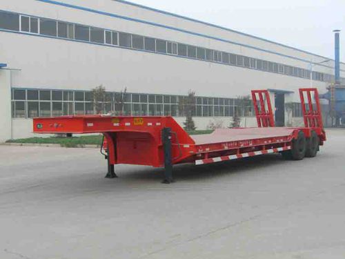 Semirremolque góndola de cama rebajada - Shandong Liangshan Huayu Group Auto Manufactory Co., Ltd. - para máquinas / de 2 ejes / de acoplamiento