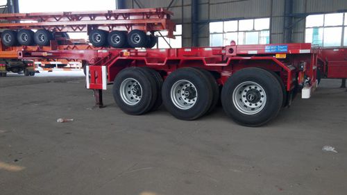 Semirremolque para contenedores - Shandong Liangshan Huayu Group Auto Manufactory Co., Ltd. - esqueleto / de 3 ejes / de acoplamiento