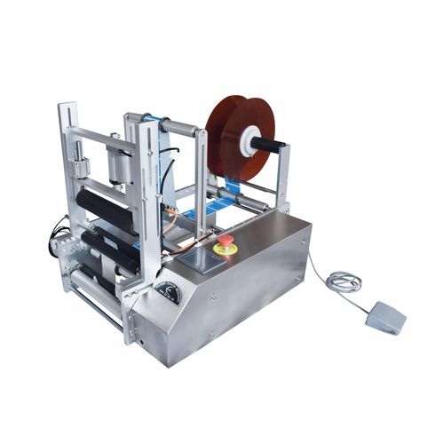 Etiquetadora semiautomática - Zhejiang Haizhou Packing Machine Co., Ltd. - para botellas / de doble cara