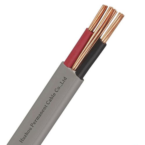 Cable eléctrico plano - BVVB+E - Huzhou Permanent Cable Co., Ltd. - de alimentación / multifilar / de pares para la transmisión