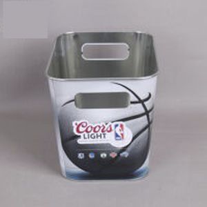 Cubo de metal - Suzhou Fansheng Plastic Manufacture Co., Ltd. - rectangular / de uso alimentario