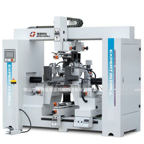 Mandrinadora controlada por PLC - Z5XLB - Foshan Shunde Jiansheng Machine Manufacturing Co., Ltd. - para taladrado / para madera / con alimentador automático