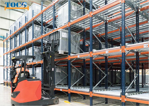 Sistema de estanterías de desplazamiento por gravedad - IGF01 - NANJING TOCO WAREHOUSE EQUIPMENT CO., LTD. - dinámico / compacto / con paleta