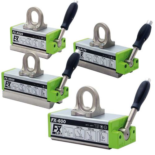Imán de elevación permanente de conmutación manual - FX series - Industrial Magnetics - para carga férrea plana o cilíndrica / compacto / a prueba de altas temperaturas
