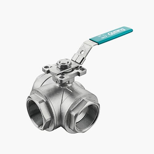 Válvula de bola - Zhejiang Ouming Fluid Casting Industry Co., Ltd. - de palanca / de regulación / roscada