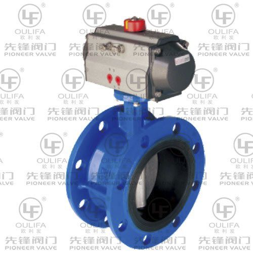 Válvula de mariposa - D641X - Wenzhou Pioneer Valve Co., Ltd. - neumática / de regulación de caudal / para aguas residuales
