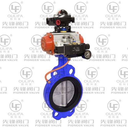 Válvula de mariposa - CD671X - Wenzhou Pioneer Valve Co., Ltd. - neumática / de control de caudal / para fango