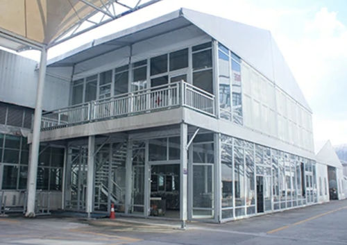 Tienda desmontable - Double - Guangzhou Yijin Aluminium Co., Ltd. - modular / transportable / ignífuga