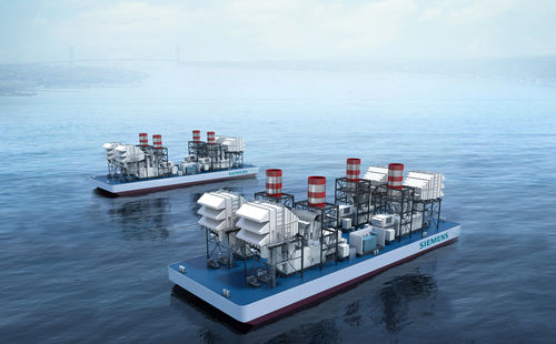 Central eléctrica de turbina - Siemens Energy - Power and heat generation - flotante