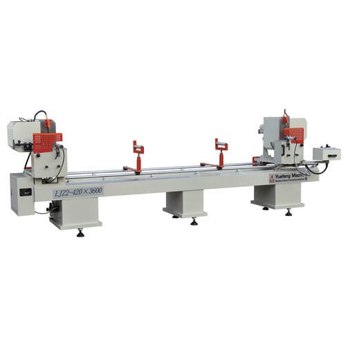 Máquina de aserrar ingletadora doble - LJZ2-420×3600 - JINAN YUEFENG MACHINERY CO., LTD. - circular / para aluminio / para PVC
