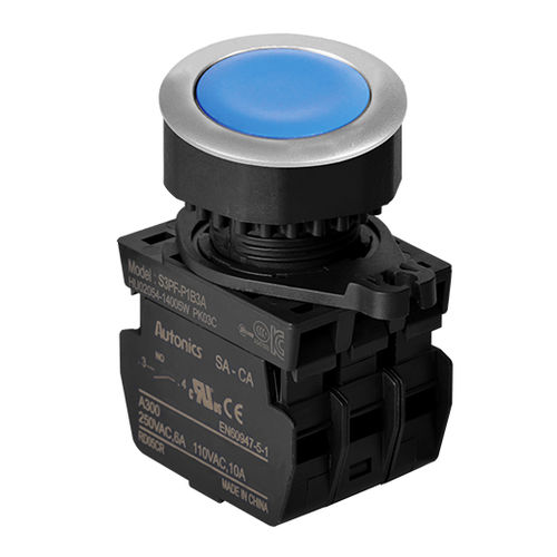 Botón pulsador de seta - S3PF series - Autonics - IP65 / a ras
