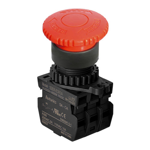 Botón pulsador de seta - S2ER series - Autonics - de parada de emergencia / IP65