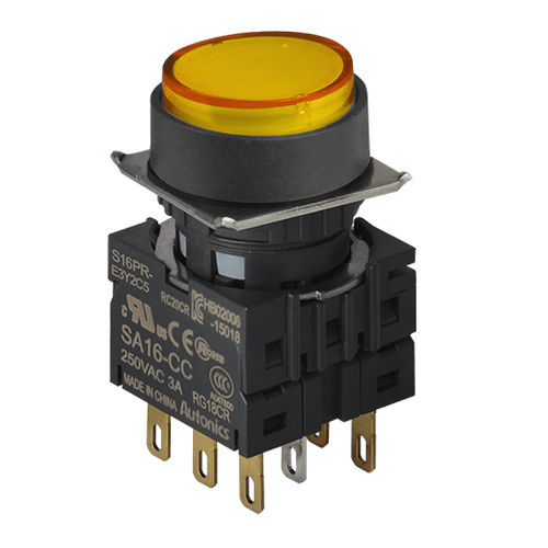 Botón pulsador mecánico - S16PR series - Autonics - rectangular / redondo / compacto