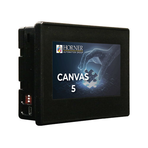 Autómata programable con HMI de pantalla táctil integrada - Canvas 5 - Horner Automation - para montaje en panel / con E/S integradas / entradas analógicas