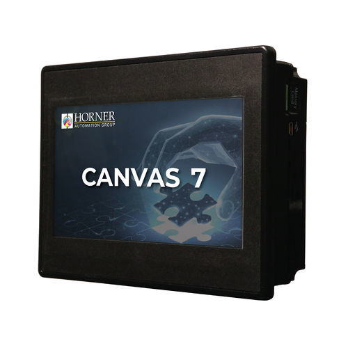 Autómata programable con HMI de pantalla táctil integrada - Canvas 7 - Horner Automation - para montaje en panel / con E/S integradas / entradas analógicas