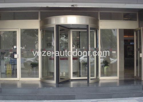 Puerta giratoria - VZ-R-3 - Ningbo VEZE Automatic Door Co., Ltd. - de vidrio / de caucho / acristalados
