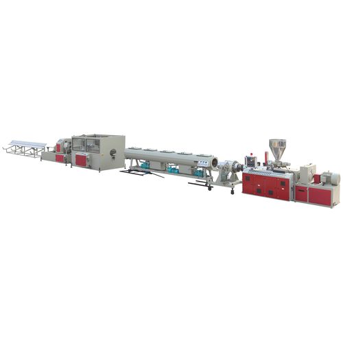 Línea de extrusión de doble tornillo - ZHANGJIAGANG QING CHEN YU MACHINERY CO., LTD. - de tubo / para PVC / de tubos de drenaje