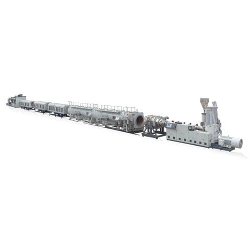 Línea de extrusión de tubo - ZHANGJIAGANG QING CHEN YU MACHINERY CO., LTD. - para HDPE / de tubos de drenaje / para tubería de gas
