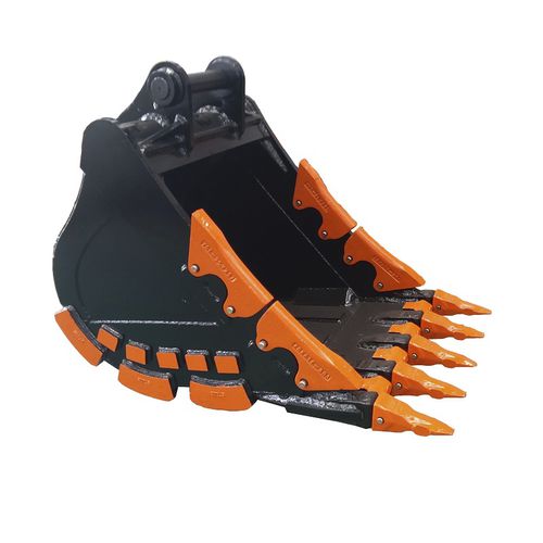 Cuchara con dientes estándar - Rock - Xuzhou Shenfu Construction Machinery and Equipment Co., Ltd. - para excavadora / 5 dientes