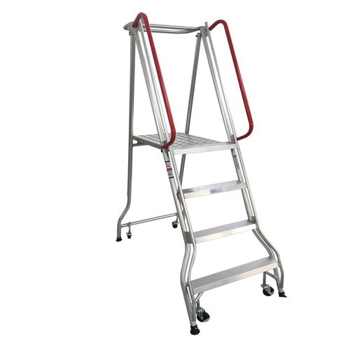 Escalera de tijera móvil - Changzhou Yueyang Machinery Co., Ltd. - de aluminio