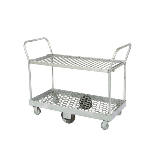 Carretilla de carga - Changzhou Yueyang Machinery Co., Ltd. - de acero galvanizado / 2 niveles / de plataforma