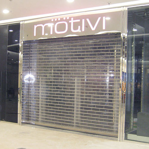 Puerta enrollable - YUOU (LUOYANG) DOORS AND WINDOWS TECHNOLOGY CO., LTD. - de acero inoxidable / acristalados / para interior