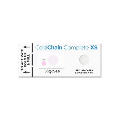 Etiqueta de vigilancia tiempo-temperatura - Complete XS - SpotSee - autoadhesiva / para productos químicos / de productos alimentarios