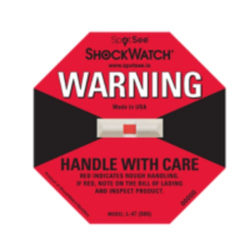 Etiqueta para detección de choques y vuelcos - ShockWatch - SpotSee - a prueba de manipulación / para componentes electrónicos / para dispositivos médicos