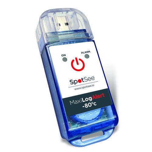Data logger de un solo uso - MaxiLog - SpotSee - de temperatura / USB / para aplicaciones farmacéuticas