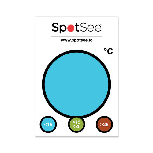 Indicador de temperatura - SpotCheck - SpotSee - etiqueta / reversible / para cadena de frío