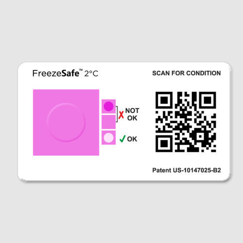 Indicador de temperatura - FreezeSafe™ - SpotSee - etiqueta / para la industria alimentaria / para aplicaciones farmacéuticas