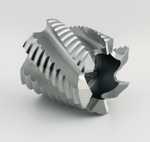 Fresa de dos cortes - CF9 series - Carmon - monobloque / de desbaste / HSS/HSCO