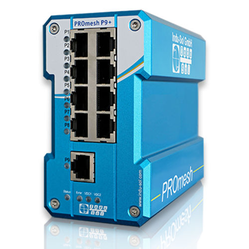 Conmutador Ethernet para automatismos industriales - PROmesh P9+ - Indu-Sol GmbH - administrable / 9 puertos / EtherNet/IP