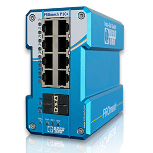 Conmutador Ethernet avanzado - PROmesh P10+ - Indu-Sol GmbH - administrable / 10 puertos / EtherNet/IP