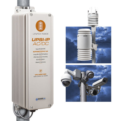 Ondulador UPS para uso exterior - UPSI-2406R2IP-38AC+PSZ-1100 - Bicker Elektronik GmbH - todo en uno / AC / DC