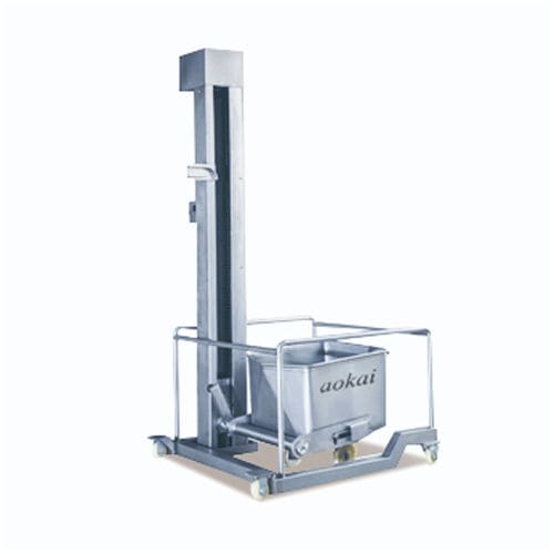 Volteador elevador - Foshan Aokai machinery Technology Co.,Ltd - eléctrico / para recipientes / móvil