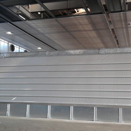 Puerta corredera vertical - REVERSO - Apostoli Daniele srl - de acero galvanizado / de PVC / industrial