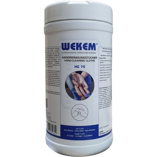 Toallita limpiadora para las manos - HC 75 - Wekem - para aplicaciones industriales