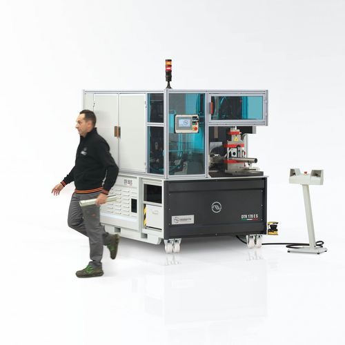 Máquina de corte de hoja rotativa - DTR 170 E S - Industrial Manufacturing Machines srl - vertical / para acero inoxidable / para acero