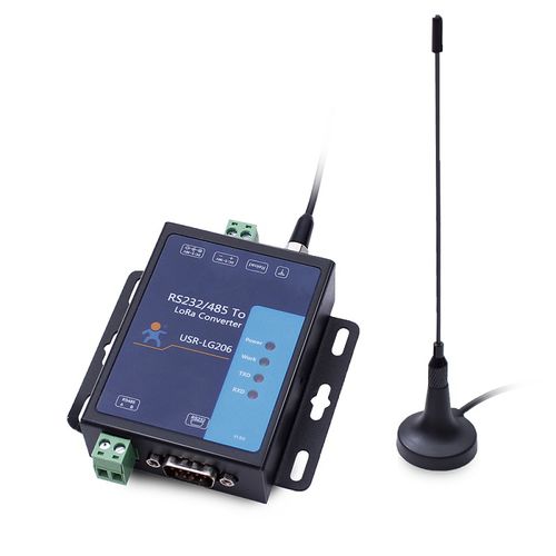 Convertidor de protocolos - USR-LG206-P - Jinan USR IOT Technology Limited - RS-232 a LoRa / RS-485 a LoRa / punto a punto