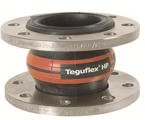 Compensador de dilatación de caucho - TEGUFLEX® P HP - Trelleborg Expansion Joints - redondo / con brida / para agua